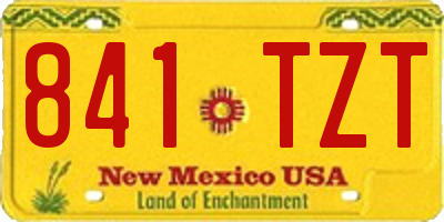 NM license plate 841TZT