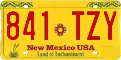 NM license plate 841TZY