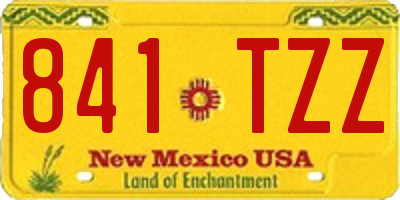 NM license plate 841TZZ