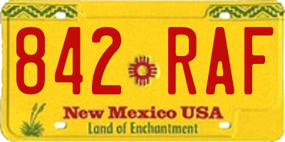 NM license plate 842RAF