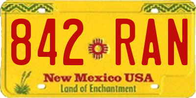 NM license plate 842RAN