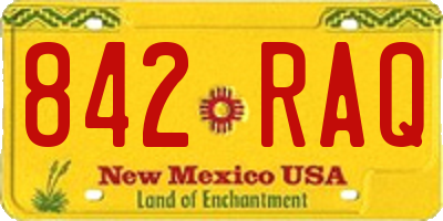 NM license plate 842RAQ