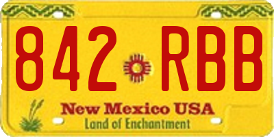 NM license plate 842RBB
