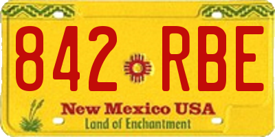 NM license plate 842RBE