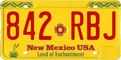 NM license plate 842RBJ