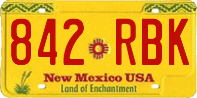 NM license plate 842RBK