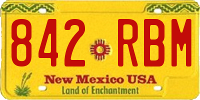 NM license plate 842RBM