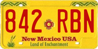 NM license plate 842RBN
