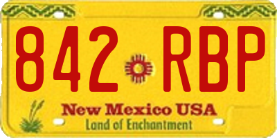 NM license plate 842RBP