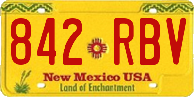 NM license plate 842RBV