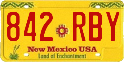 NM license plate 842RBY