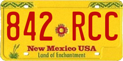 NM license plate 842RCC
