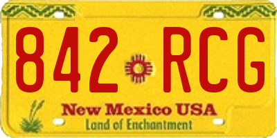 NM license plate 842RCG