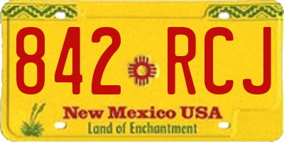 NM license plate 842RCJ