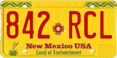 NM license plate 842RCL