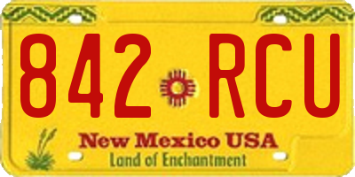 NM license plate 842RCU