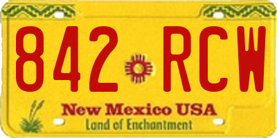 NM license plate 842RCW