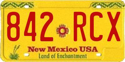 NM license plate 842RCX