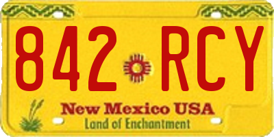 NM license plate 842RCY