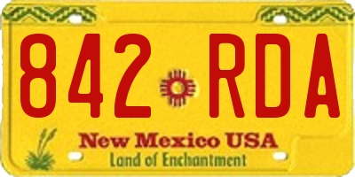 NM license plate 842RDA