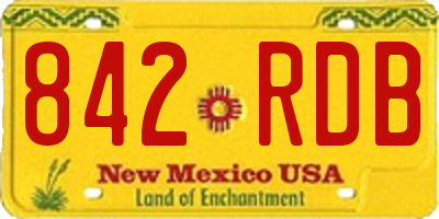NM license plate 842RDB