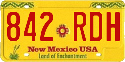 NM license plate 842RDH