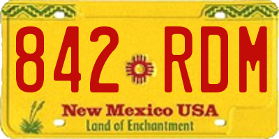 NM license plate 842RDM