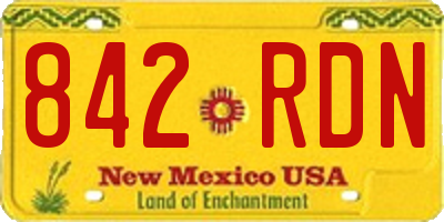 NM license plate 842RDN