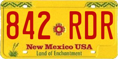 NM license plate 842RDR