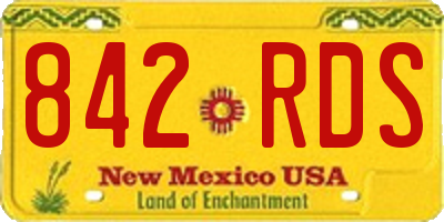 NM license plate 842RDS