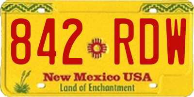 NM license plate 842RDW