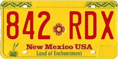 NM license plate 842RDX