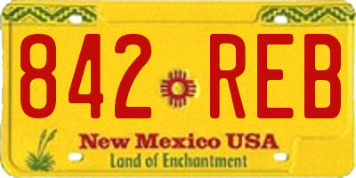 NM license plate 842REB