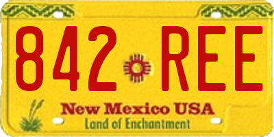 NM license plate 842REE