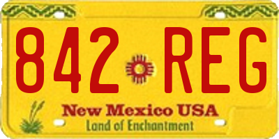 NM license plate 842REG