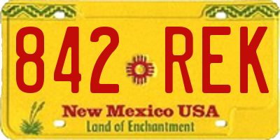NM license plate 842REK