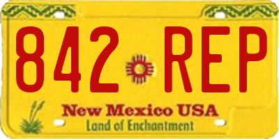 NM license plate 842REP