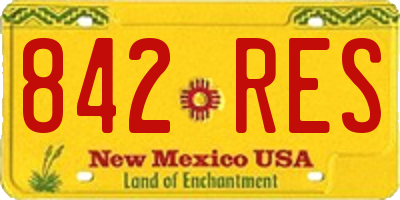 NM license plate 842RES