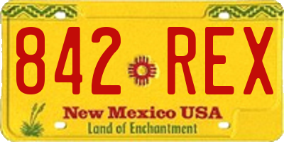 NM license plate 842REX
