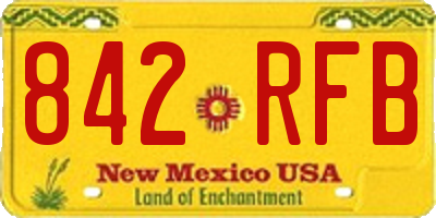 NM license plate 842RFB