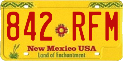 NM license plate 842RFM