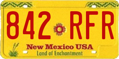 NM license plate 842RFR