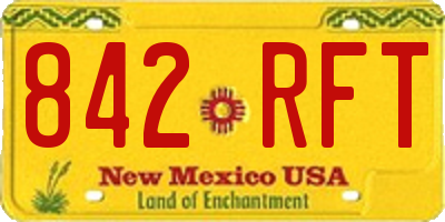 NM license plate 842RFT