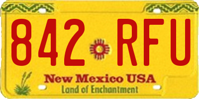 NM license plate 842RFU