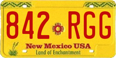 NM license plate 842RGG
