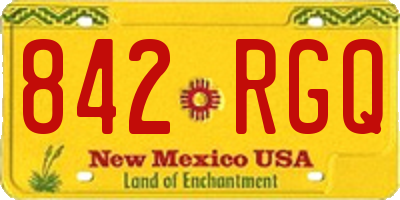 NM license plate 842RGQ