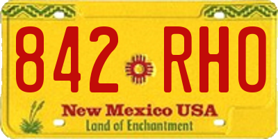 NM license plate 842RHO