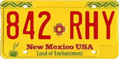 NM license plate 842RHY