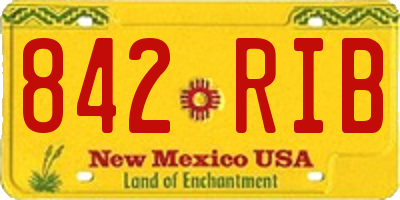 NM license plate 842RIB