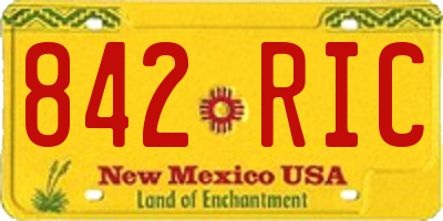 NM license plate 842RIC